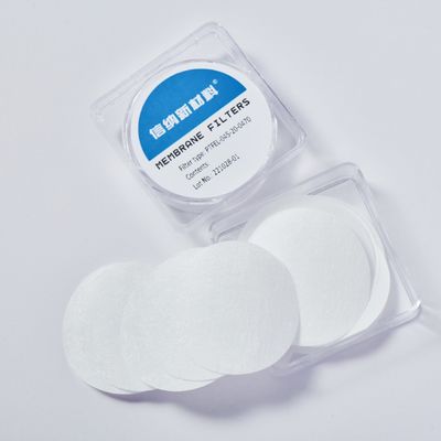 ποιότητας  Hydrophobic Polytetrafluoroethylene PTFE Membrane Disc Filter 0.45µm 25mm Dia εργοστάσιο