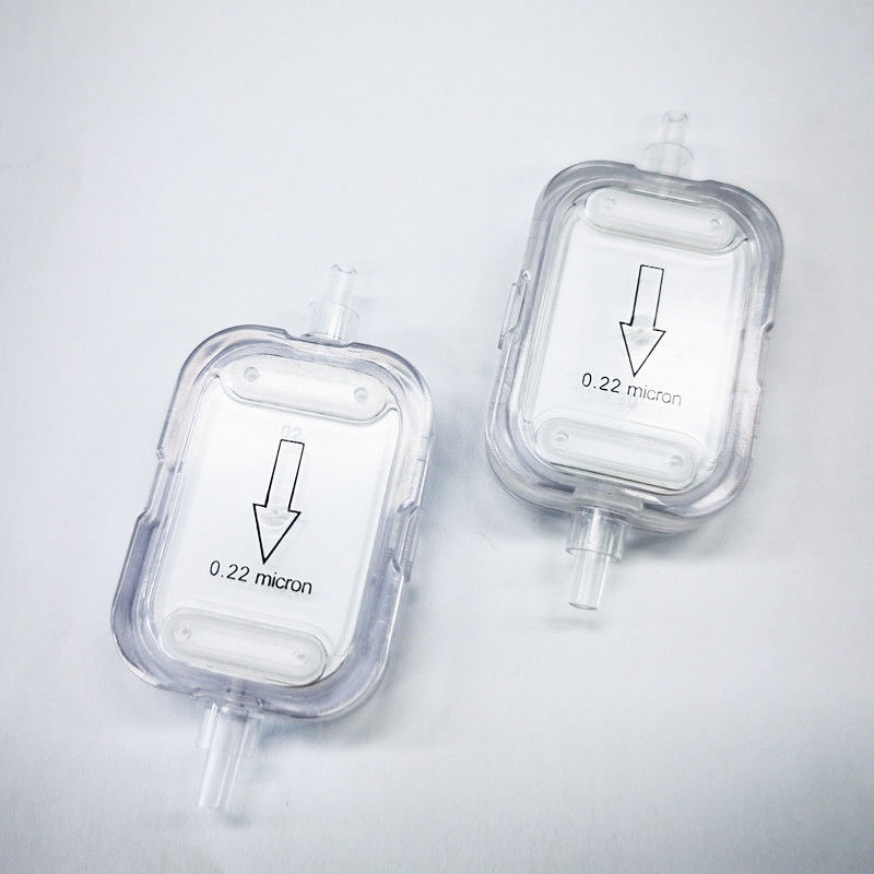 Disposable IV Filter with Double Decks of PES and Hydrophobic PTFE for Higher Flow Rate